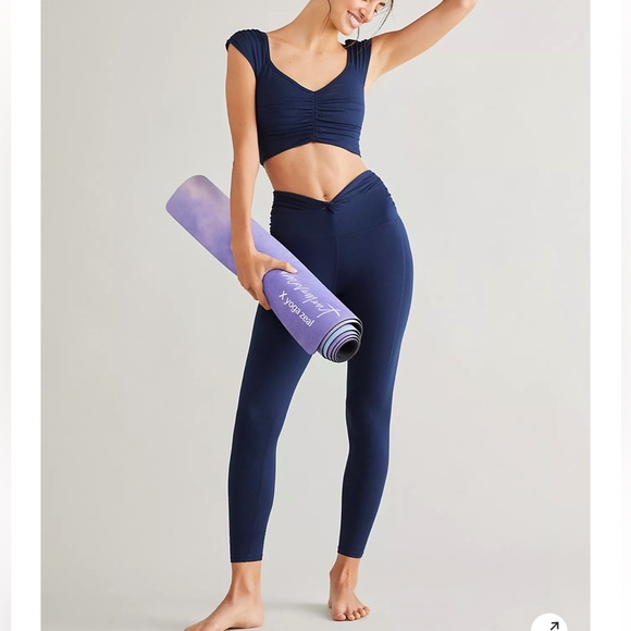 Free People Pants - NWT FREE PEOPLE High-Rise Ankle Breathe Deeper Leggings